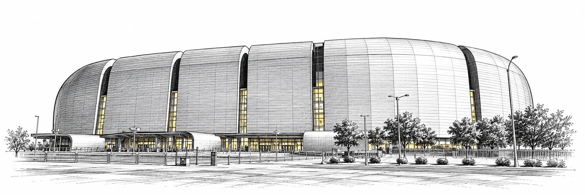 State Farm Stadium · Ink illustration based on a photo reference
