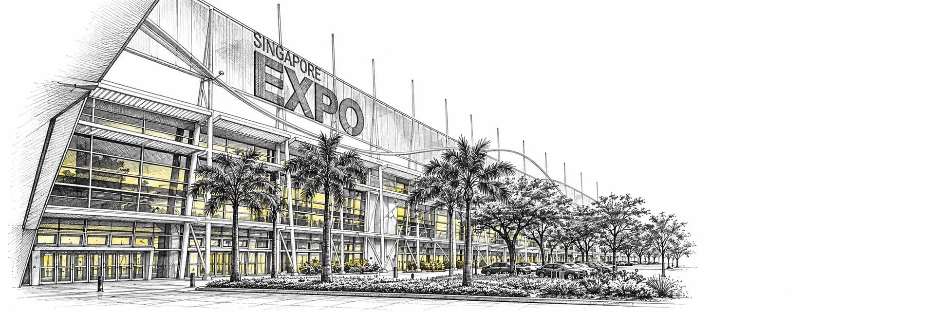 Singapore EXPO · Ink illustration based on a photo reference